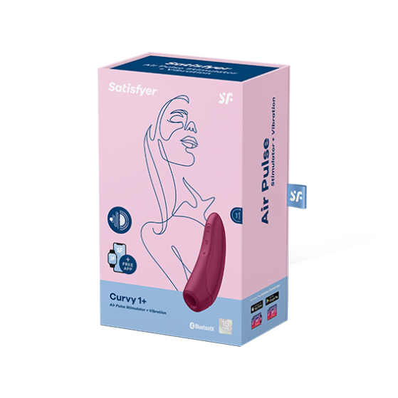 Curvy 1+ Air Pulse Stimulator Vibration - Rose Red Pack
